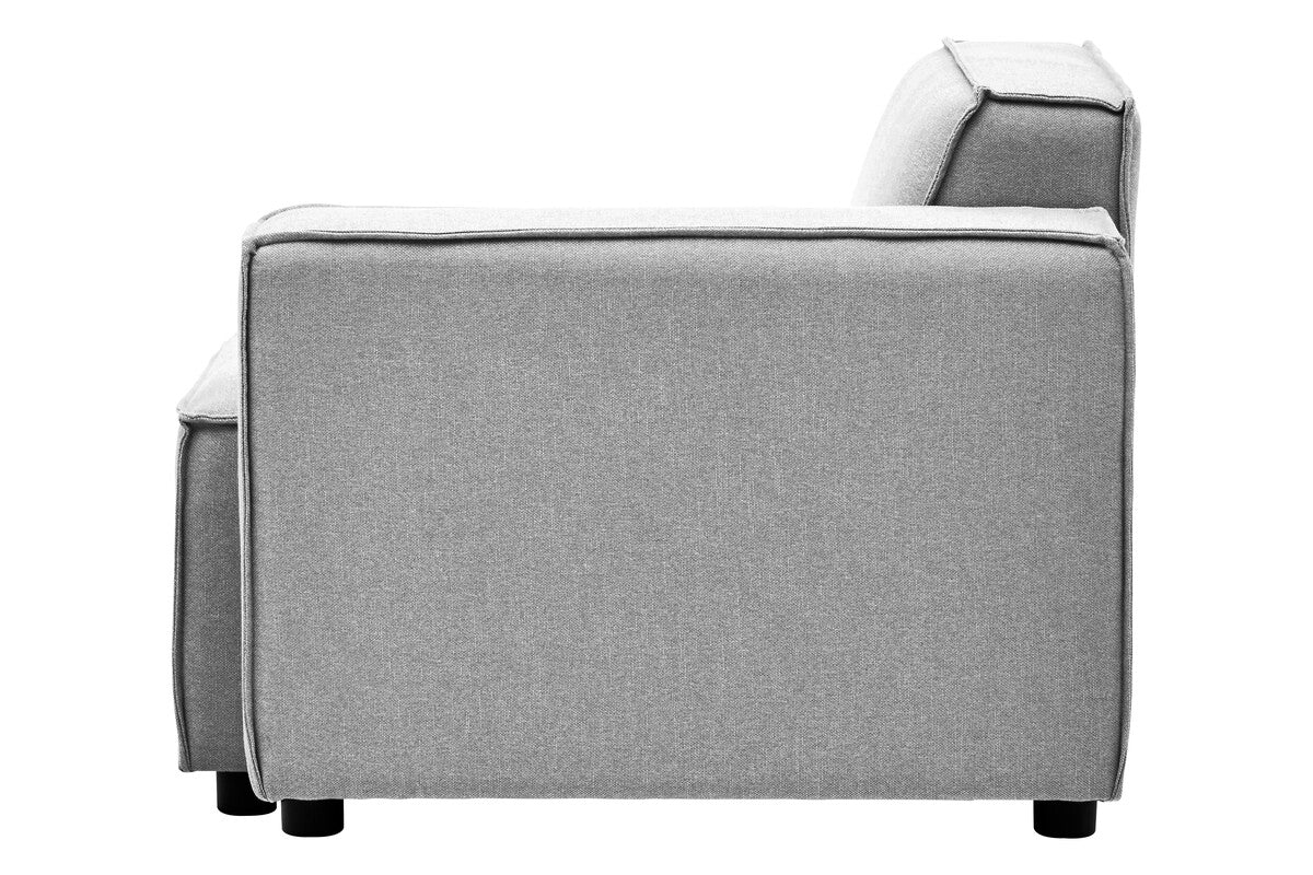 Orsina Toulouse Grey Fabric Right Arm Modular Sofa – Modern Sectional