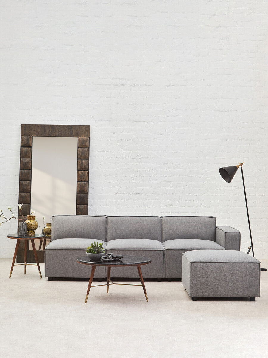 Orsina Toulouse Grey Fabric Right Arm Modular Sofa – Modern Sectional