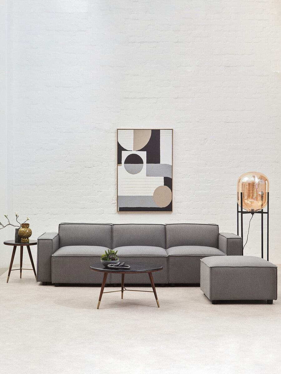 Orsina Toulouse Grey Fabric Right Arm Modular Sofa – Modern Sectional