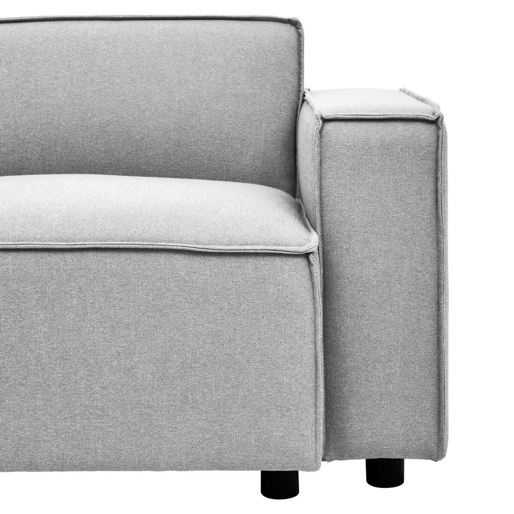 Orsina Toulouse Grey Fabric Right Arm Modular Sofa – Modern Sectional