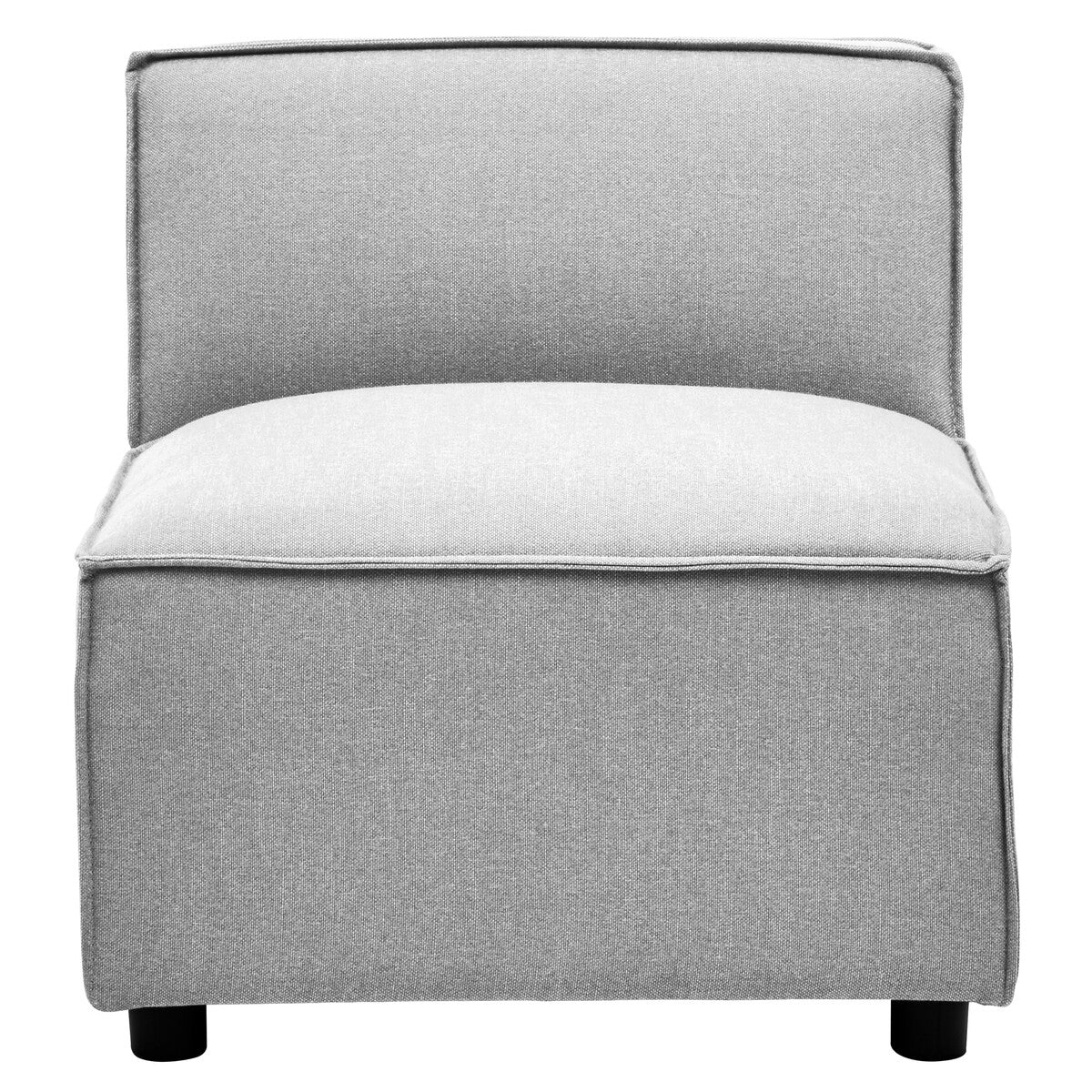 Orsina Toulouse Grey Fabric Armless Modular Sofa – Contemporary Seating