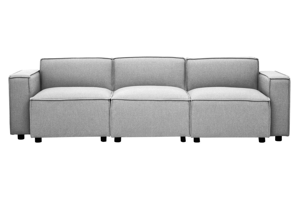 Orsina Toulouse Grey Fabric Armless Modular Sofa – Contemporary Seating