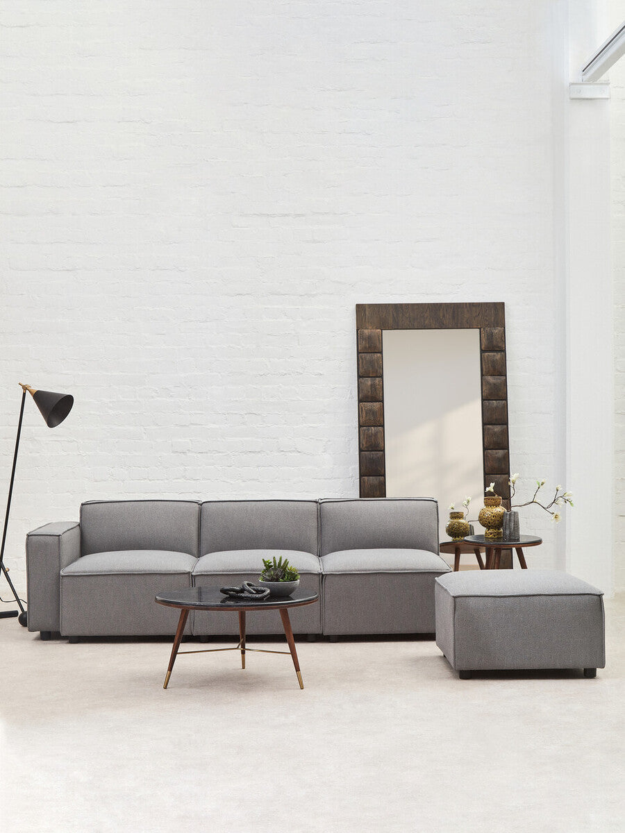 Orsina Toulouse Grey Fabric Armless Modular Sofa – Contemporary Seating
