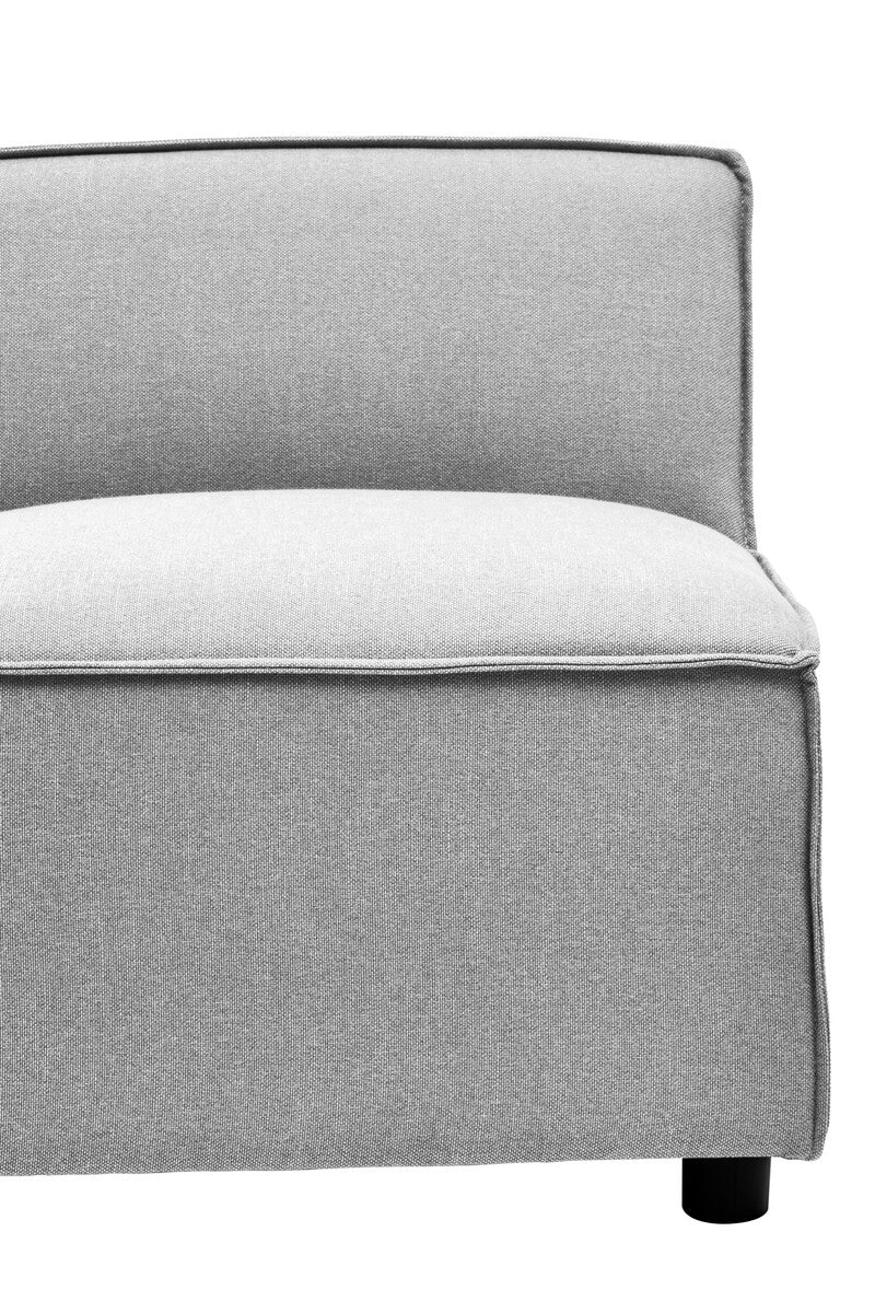 Orsina Toulouse Grey Fabric Armless Modular Sofa – Contemporary Seating