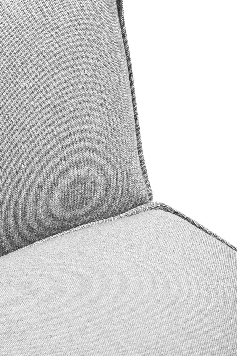 Orsina Toulouse Grey Fabric Armless Modular Sofa – Contemporary Seating