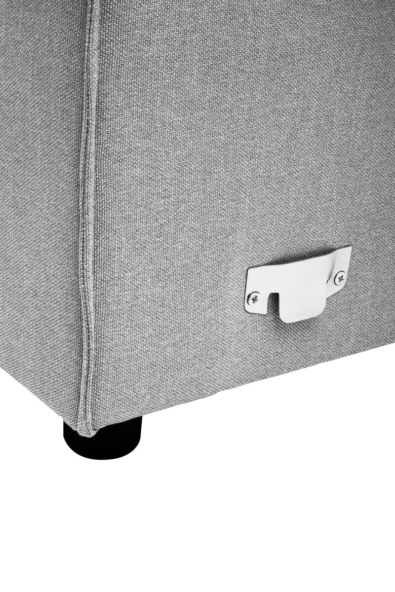 Orsina Toulouse Grey Fabric Armless Modular Sofa – Contemporary Seating