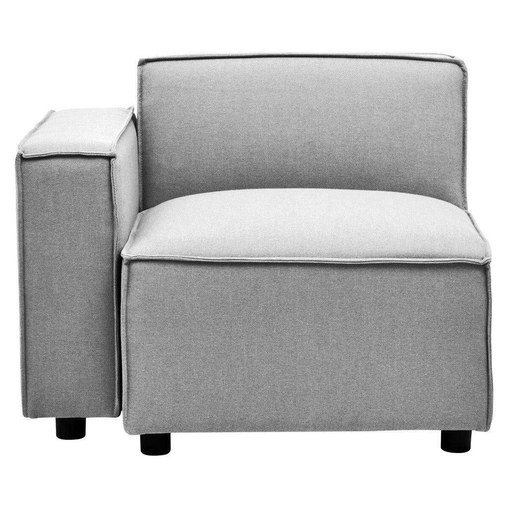 Orsina Toulouse Grey Fabric Left Arm Modular Sofa – Modern Sectional