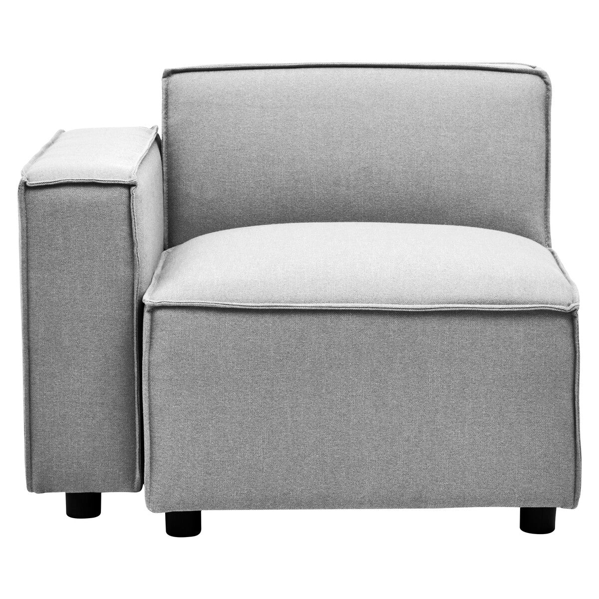 Orsina Toulouse Grey Fabric Left Arm Modular Sofa – Modern Sectional