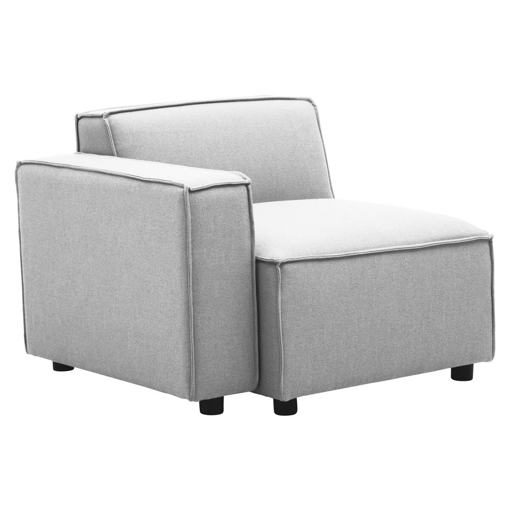 Orsina Toulouse Grey Fabric Left Arm Modular Sofa – Modern Sectional