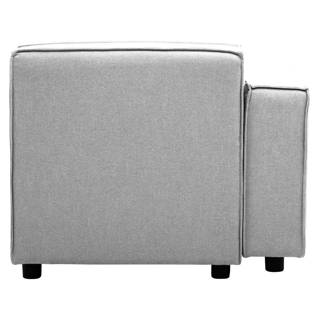 Orsina Toulouse Grey Fabric Left Arm Modular Sofa – Modern Sectional