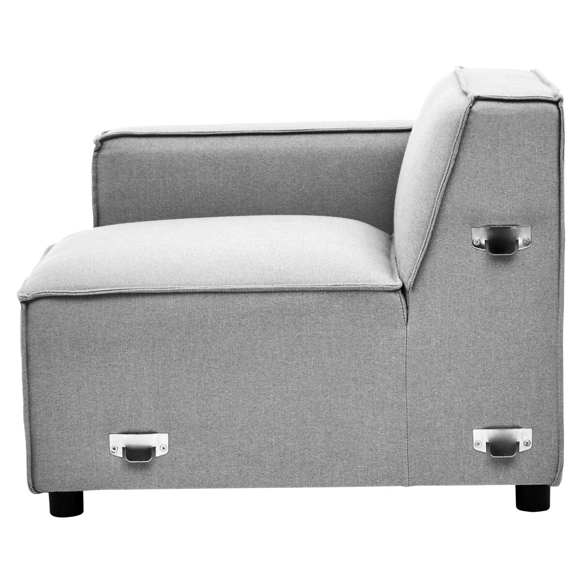 Orsina Toulouse Grey Fabric Left Arm Modular Sofa – Modern Sectional
