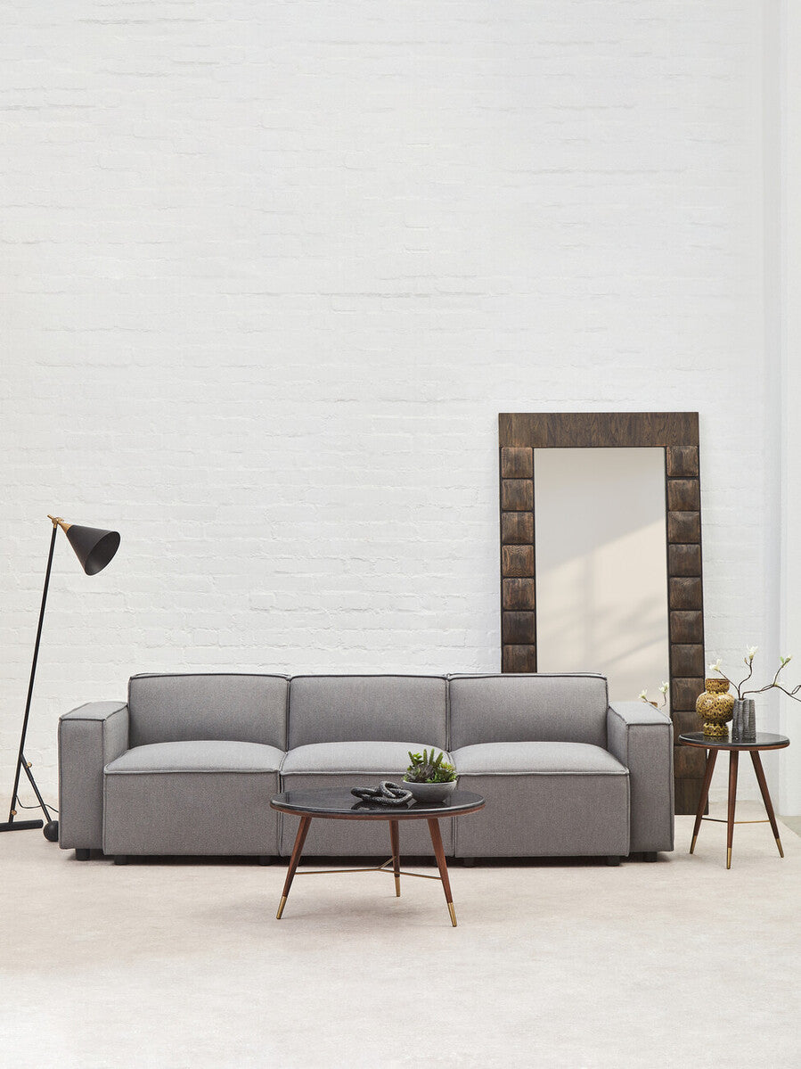 Orsina Toulouse Grey Fabric Left Arm Modular Sofa – Modern Sectional