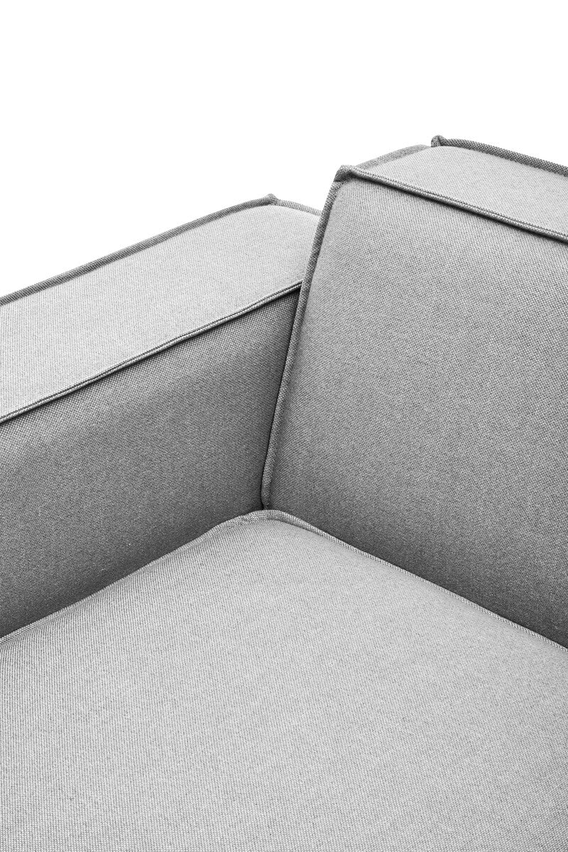 Orsina Toulouse Grey Fabric Left Arm Modular Sofa – Modern Sectional