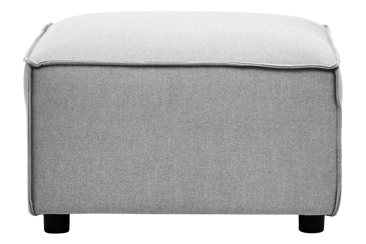 Orsina Toulouse Grey Fabric Modular Ottoman | Modern Living Room Footrest