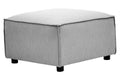 Orsina Toulouse Grey Fabric Modular Ottoman | Modern Living Room Footrest