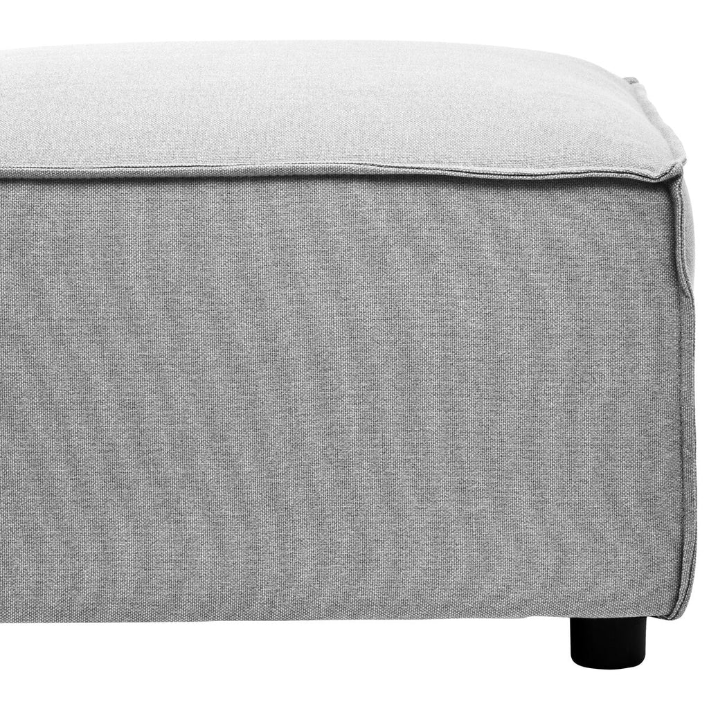 Orsina Toulouse Grey Fabric Modular Ottoman | Modern Living Room Footrest