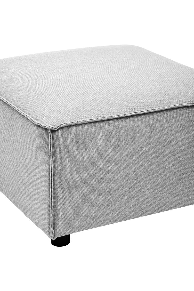 Orsina Toulouse Grey Fabric Modular Ottoman | Modern Living Room Footrest