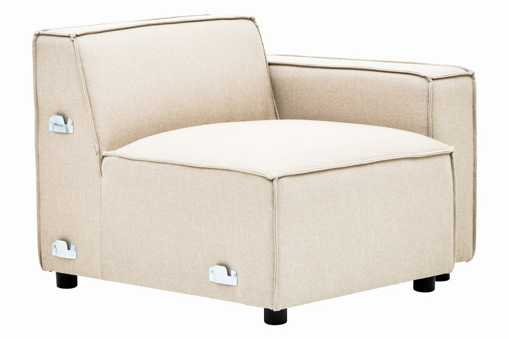 Orsina Toulouse Cream Fabric Right Arm Modular Sofa – Modern Scandi