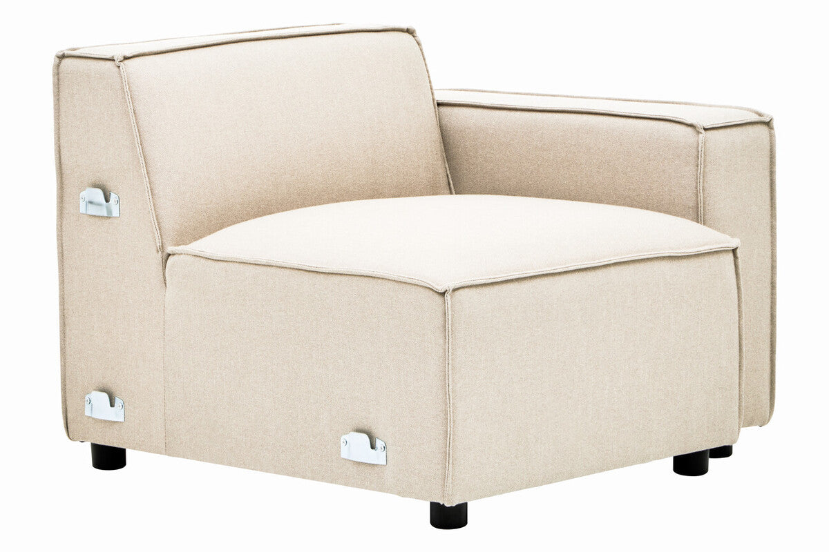 Orsina Toulouse Cream Fabric Right Arm Modular Sofa – Modern Scandi