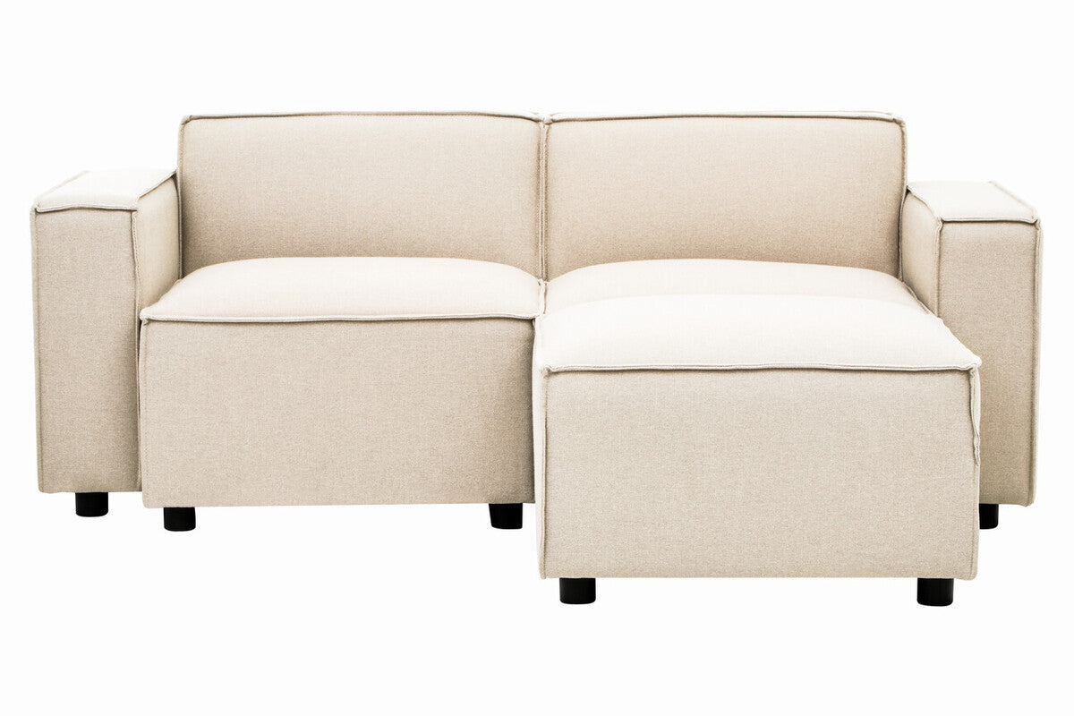 Orsina Toulouse Cream Fabric Right Arm Modular Sofa – Modern Scandi