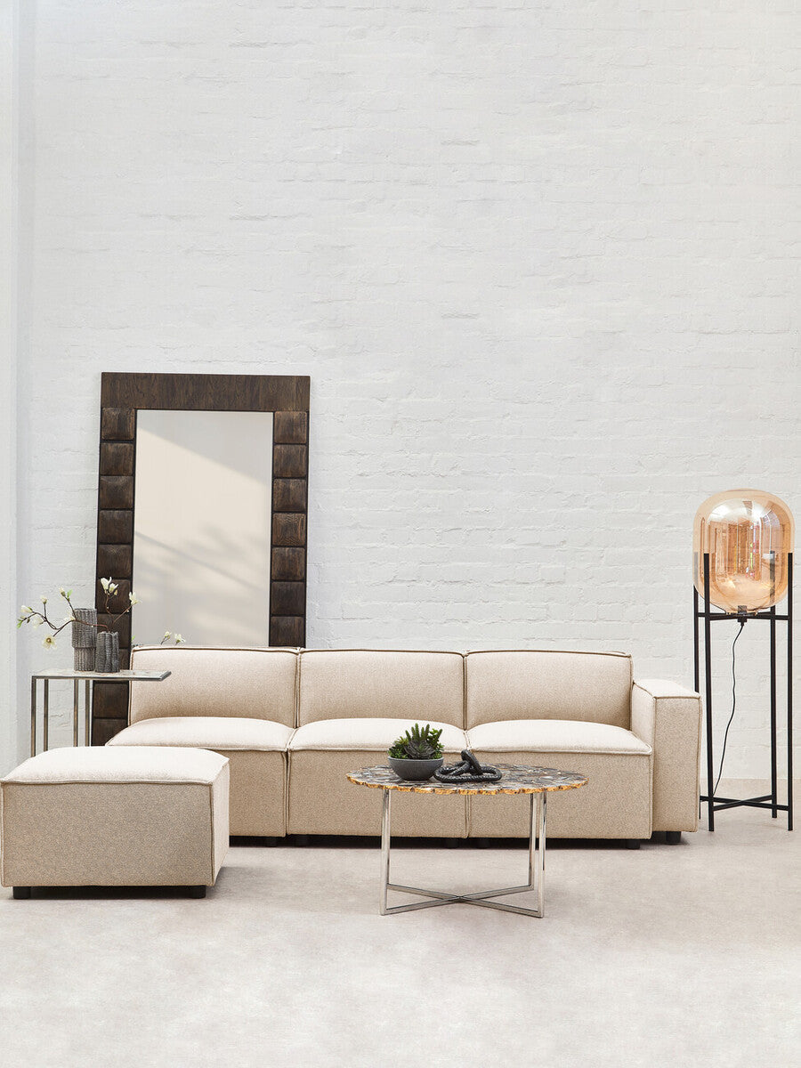 Orsina Toulouse Cream Fabric Right Arm Modular Sofa – Modern Scandi