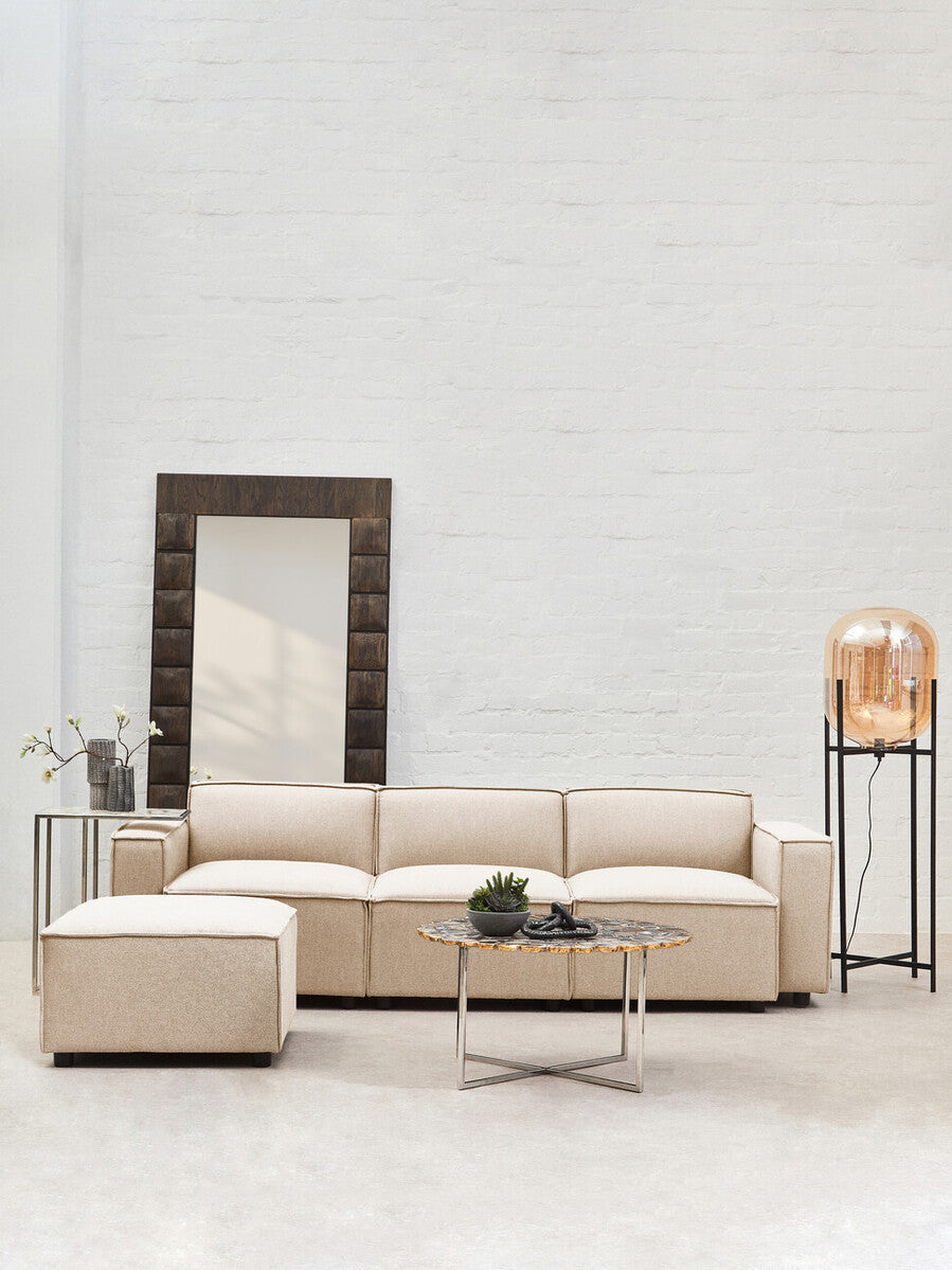 Orsina Toulouse Cream Fabric Right Arm Modular Sofa – Modern Scandi
