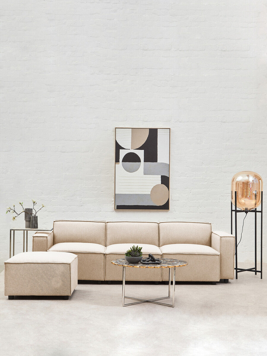 Orsina Toulouse Cream Fabric Right Arm Modular Sofa – Modern Scandi
