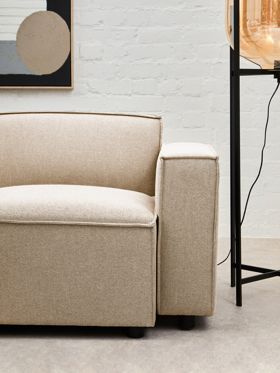 Orsina Toulouse Cream Fabric Right Arm Modular Sofa – Modern Scandi