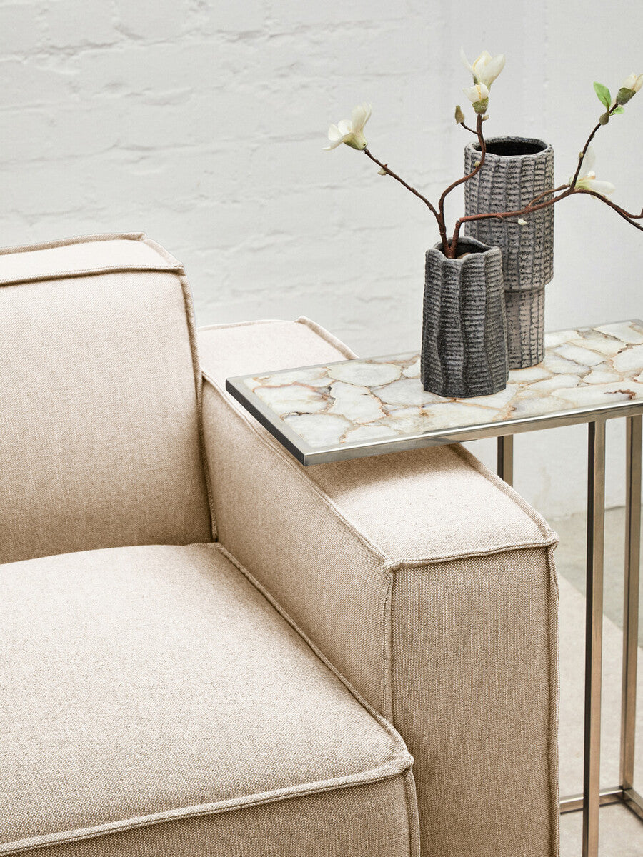 Orsina Toulouse Cream Fabric Right Arm Modular Sofa – Modern Scandi
