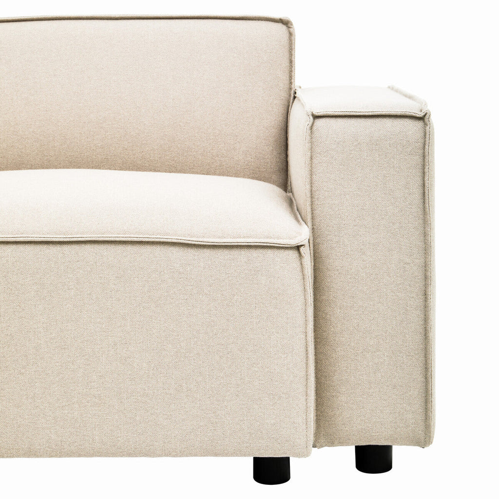 Orsina Toulouse Cream Fabric Right Arm Modular Sofa – Modern Scandi