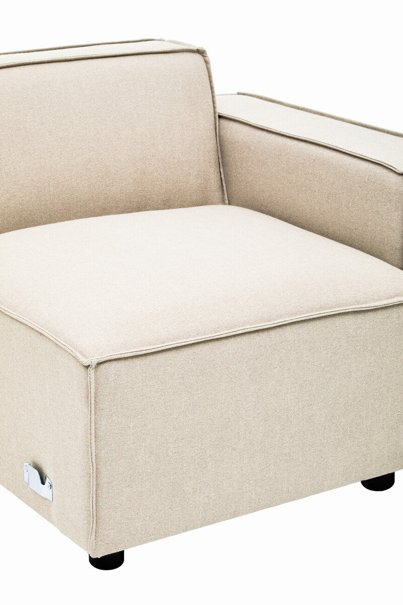 Orsina Toulouse Cream Fabric Right Arm Modular Sofa – Modern Scandi