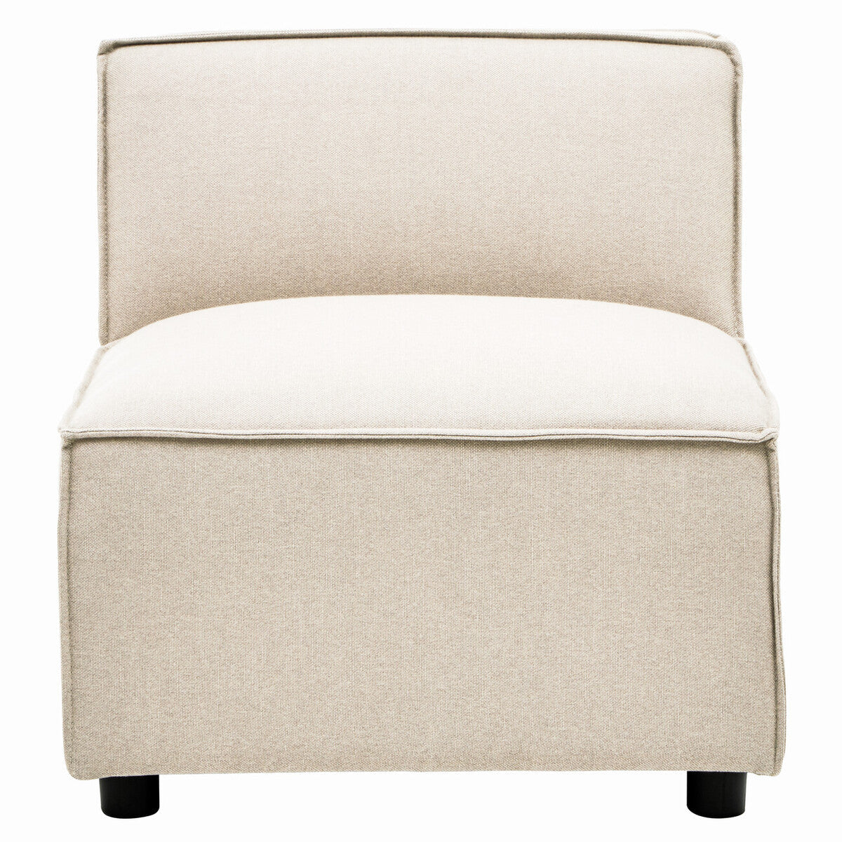 Orsina Toulouse Cream Fabric Armless Modular Sofa – Modern Lounge Seat