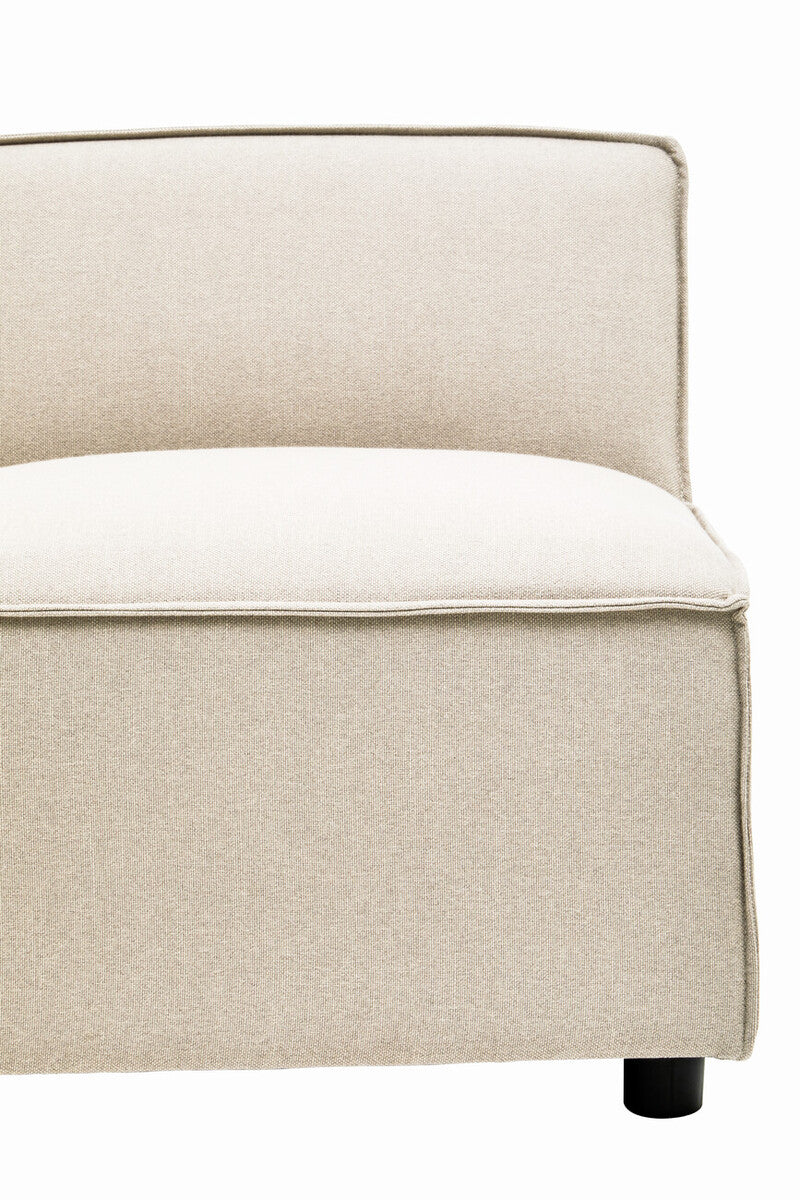 Orsina Toulouse Cream Fabric Armless Modular Sofa – Modern Lounge Seat