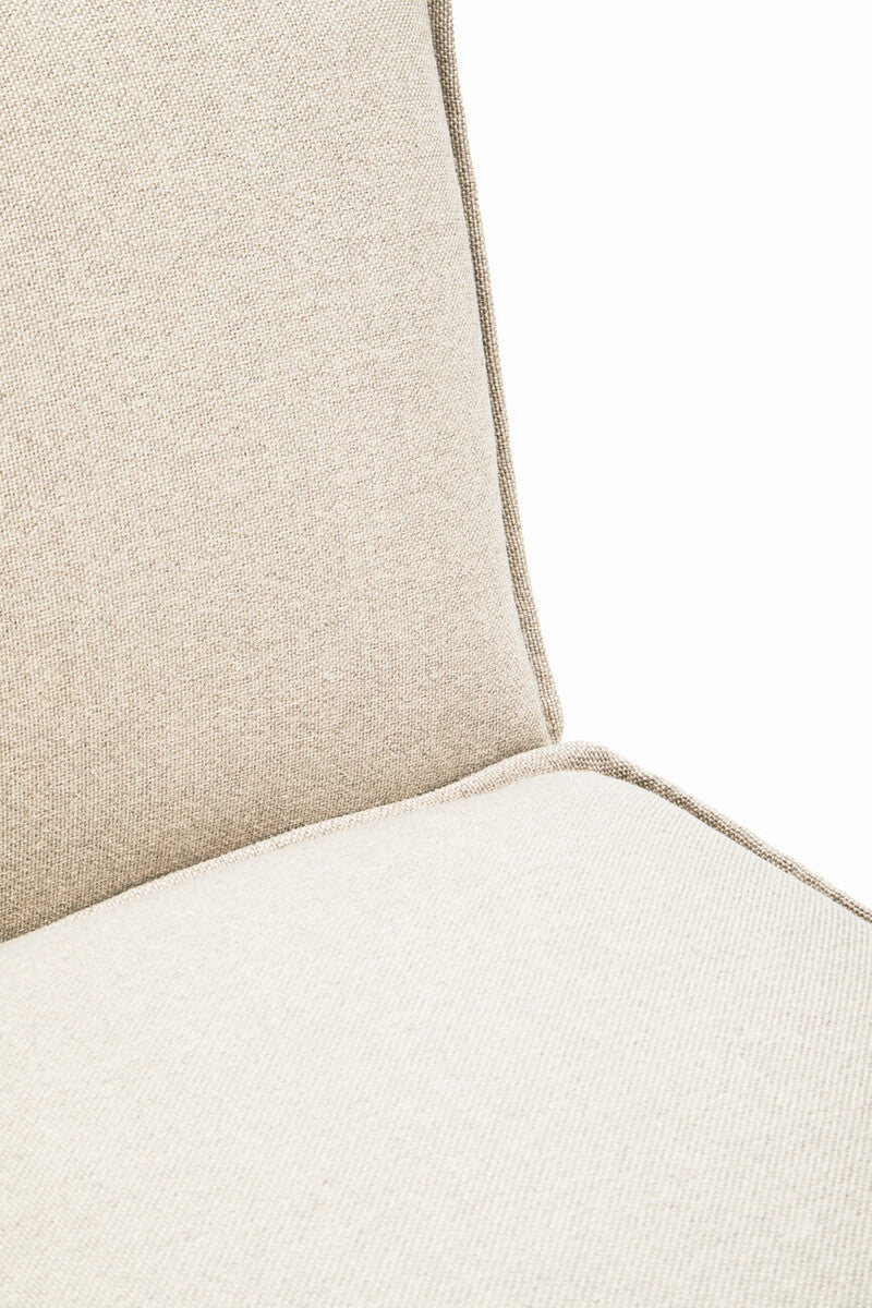 Orsina Toulouse Cream Fabric Armless Modular Sofa – Modern Lounge Seat