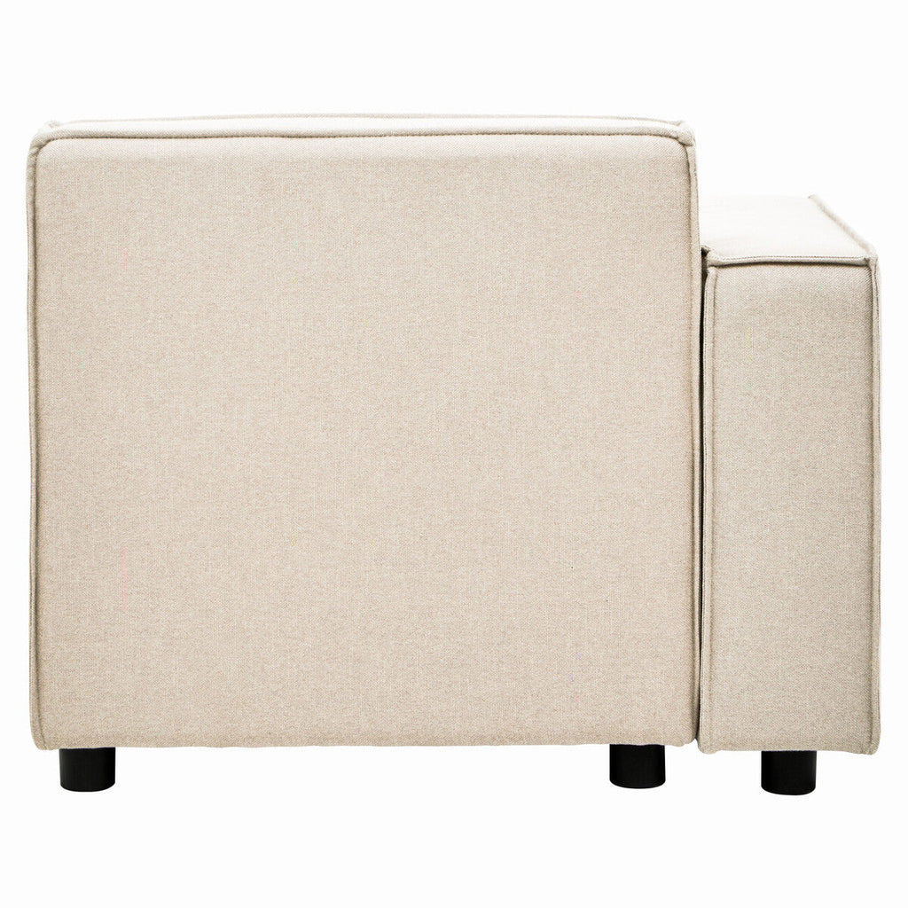 Orsina Toulouse Cream Fabric Left Arm Modular Sofa – Modern Sectional