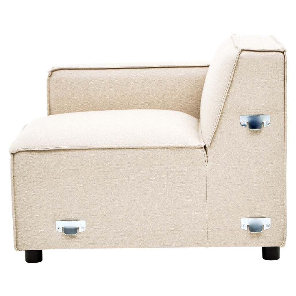 Orsina Toulouse Cream Fabric Left Arm Modular Sofa – Modern Sectional