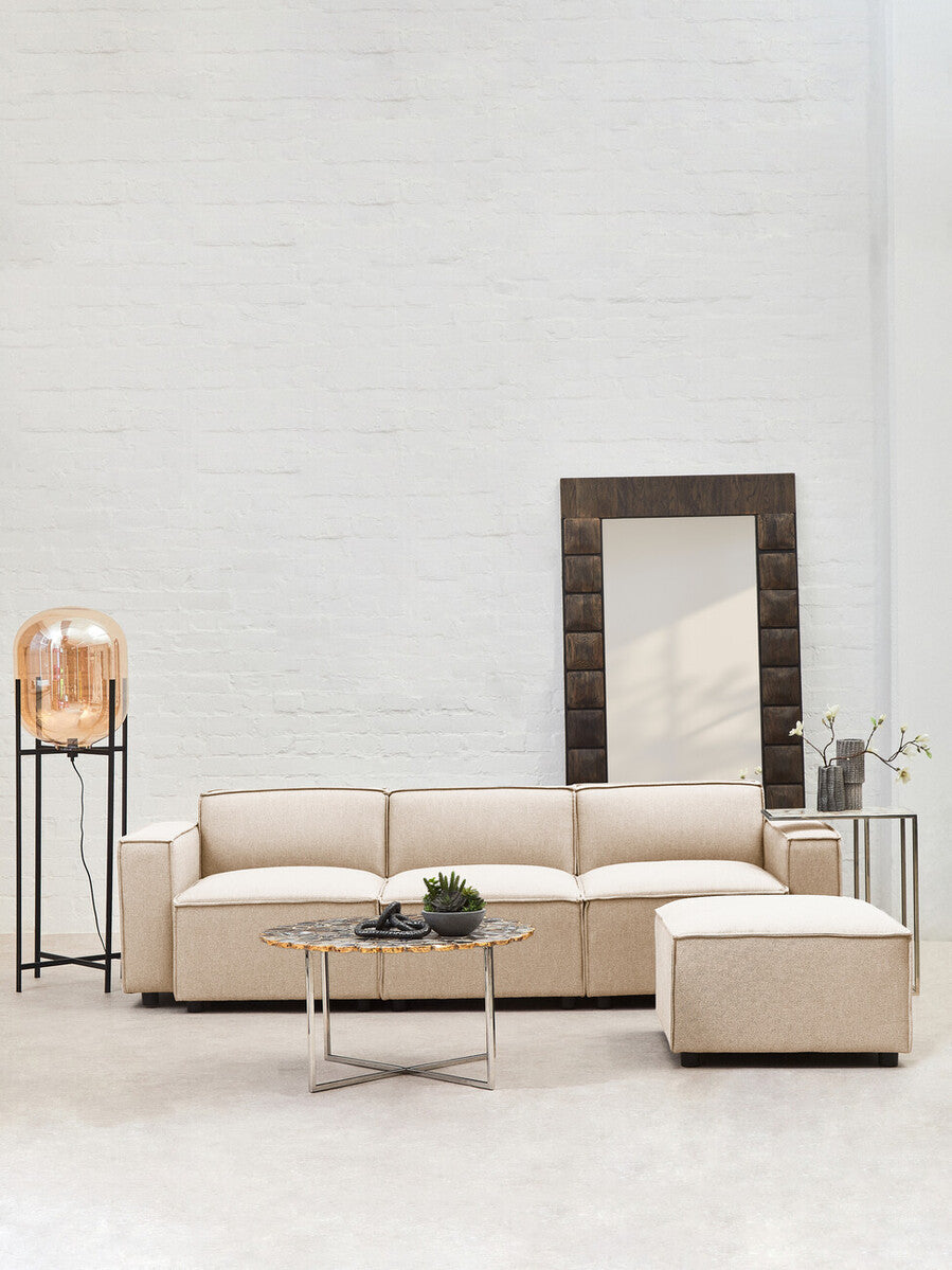 Orsina Toulouse Cream Fabric Left Arm Modular Sofa – Modern Sectional