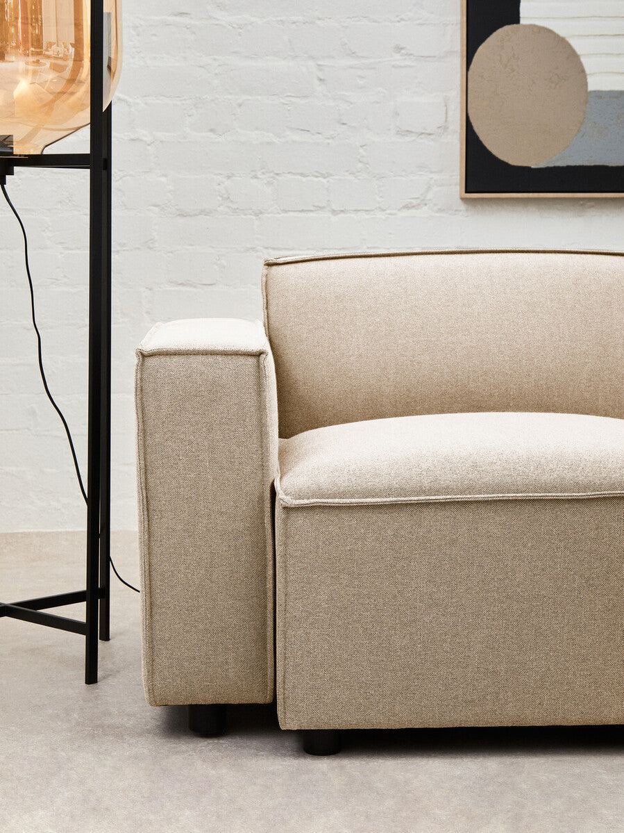 Orsina Toulouse Cream Fabric Left Arm Modular Sofa – Modern Sectional