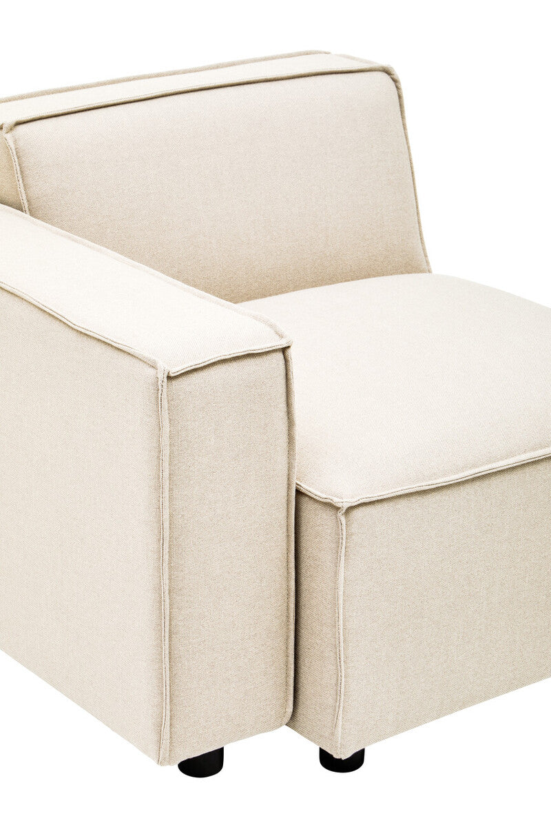 Orsina Toulouse Cream Fabric Left Arm Modular Sofa – Modern Sectional