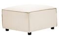 Orsina Toulouse Cream Fabric Modular Ottoman | Square Upholstered Footstool