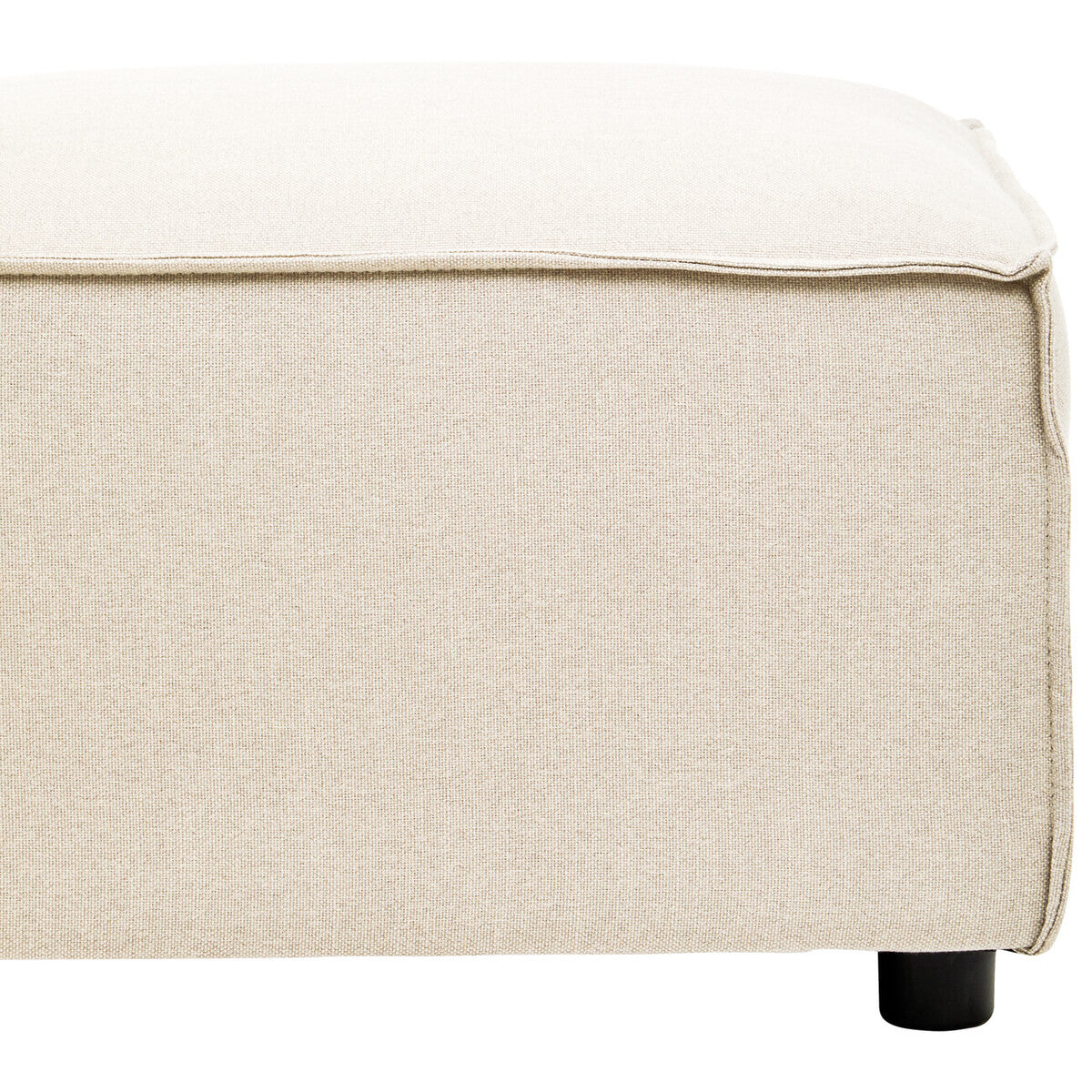 Orsina Toulouse Cream Fabric Modular Ottoman | Square Upholstered Footstool