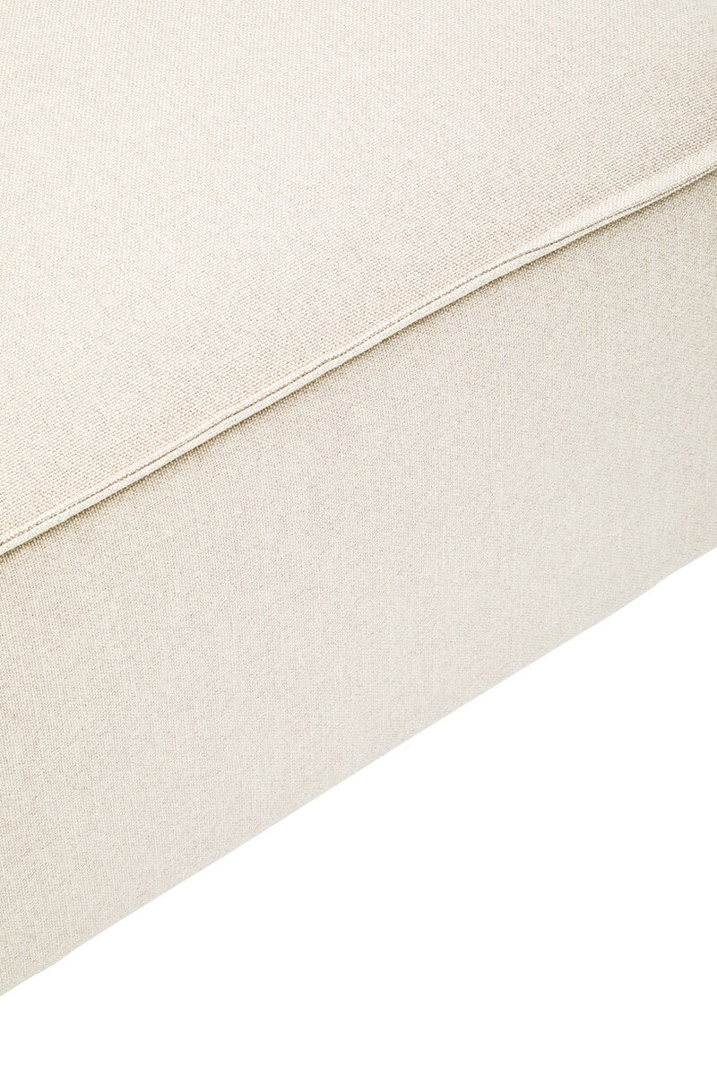 Orsina Toulouse Cream Fabric Modular Ottoman | Square Upholstered Footstool