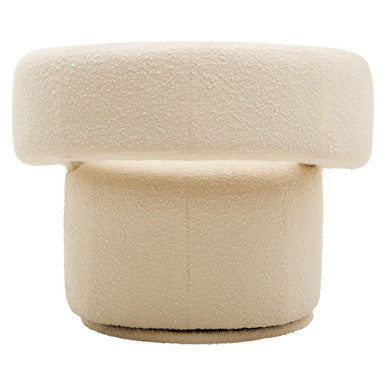 Orsina Oliveto Ivory Boucle Curved Swivel Armchair | Modern Accent Seat