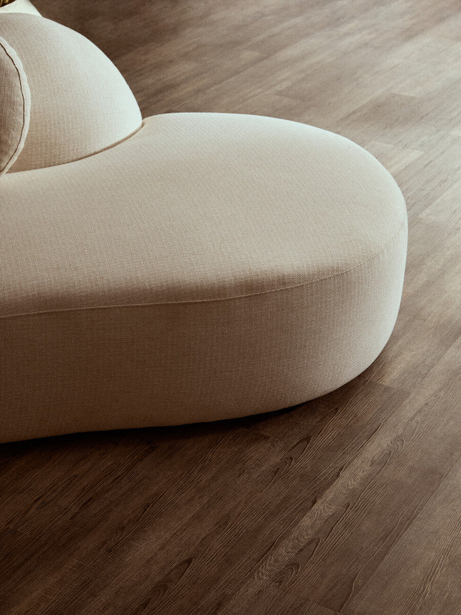 Orsina Ovada 3 Seater Curved Sofa – Cream Linen Upholstered Couch