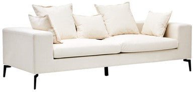 Orsina Avignon 3 Seater Sofa | Cream Textured Fabric Modern Couch