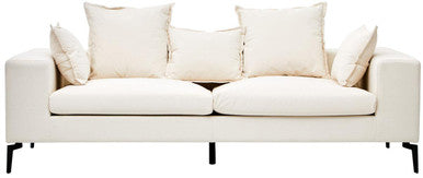 Orsina Avignon 3 Seater Sofa | Cream Textured Fabric Modern Couch