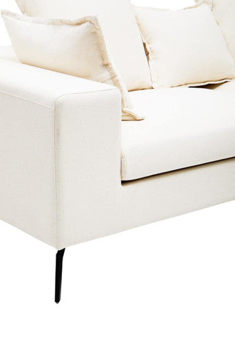 Orsina Avignon 3 Seater Sofa | Cream Textured Fabric Modern Couch