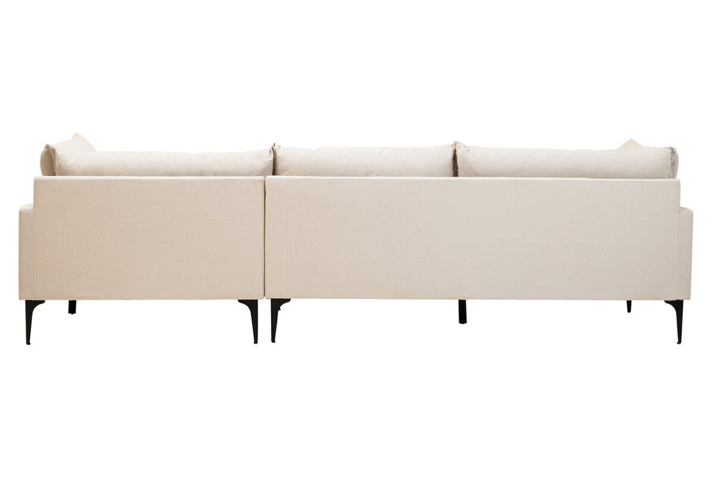 Orsina Comfee 3 Seater Right Chaise Sofa – Cream Minimalist Sectional