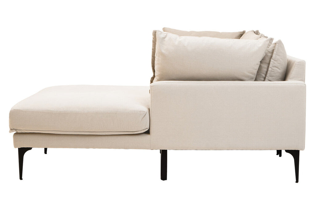 Orsina Comfee 3 Seater Right Chaise Sofa – Cream Minimalist Sectional