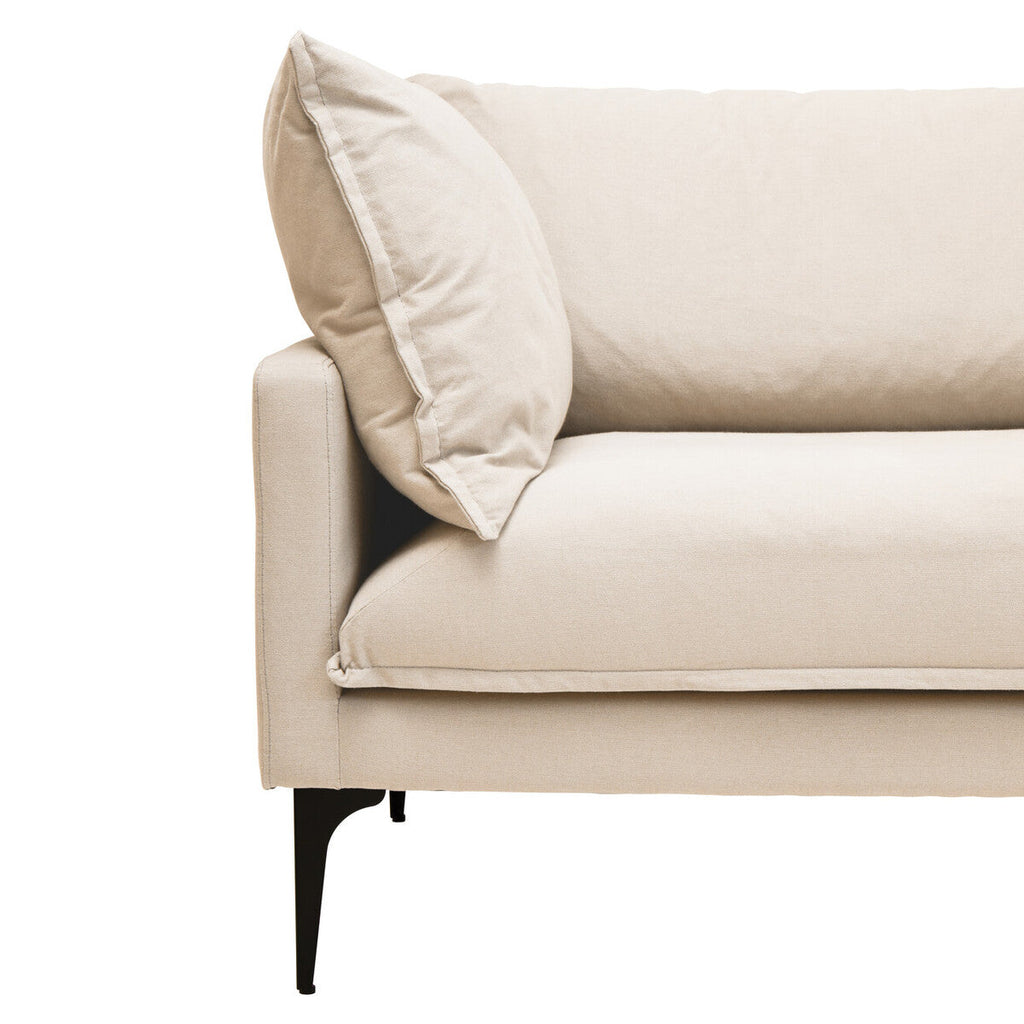 Orsina Comfee 3 Seater Right Chaise Sofa – Cream Minimalist Sectional